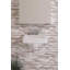 Lavabo de salle de bain mural rectangulaire en porcelaine vitreuse avec trop-plein
