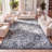 Modern Persian Boho Vintage Trellis Black/Ivory Rug-1413647304
