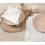 Serviettes de table blanches en coton 20 po x 20 po - Lavable avec deux bords ajourés