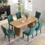 Ensemble de salle à manger rectangulaire à double piédestal avec table de salle à manger de style crème-1947038671-1947038711-1947038670