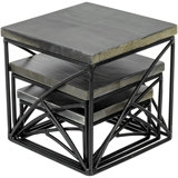 Square 3 Piece Tiered Dessert Cup Cake Stand