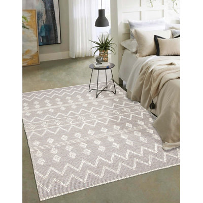 Tapis unique en laine nouvel âge rectangulaire brun 5 pi 11 po x 9 pi 3 po Bezore