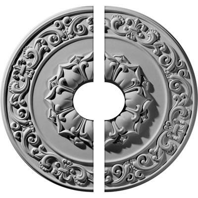 Endurathane Sydney Ceiling Medallion, 27 3/4"OD x 6"ID x 2"P (Fits Canopies up to 6"), Factory Primed