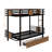 Twin XL Over Twin XL Metal Bunk Bed With Drawers-1838490515