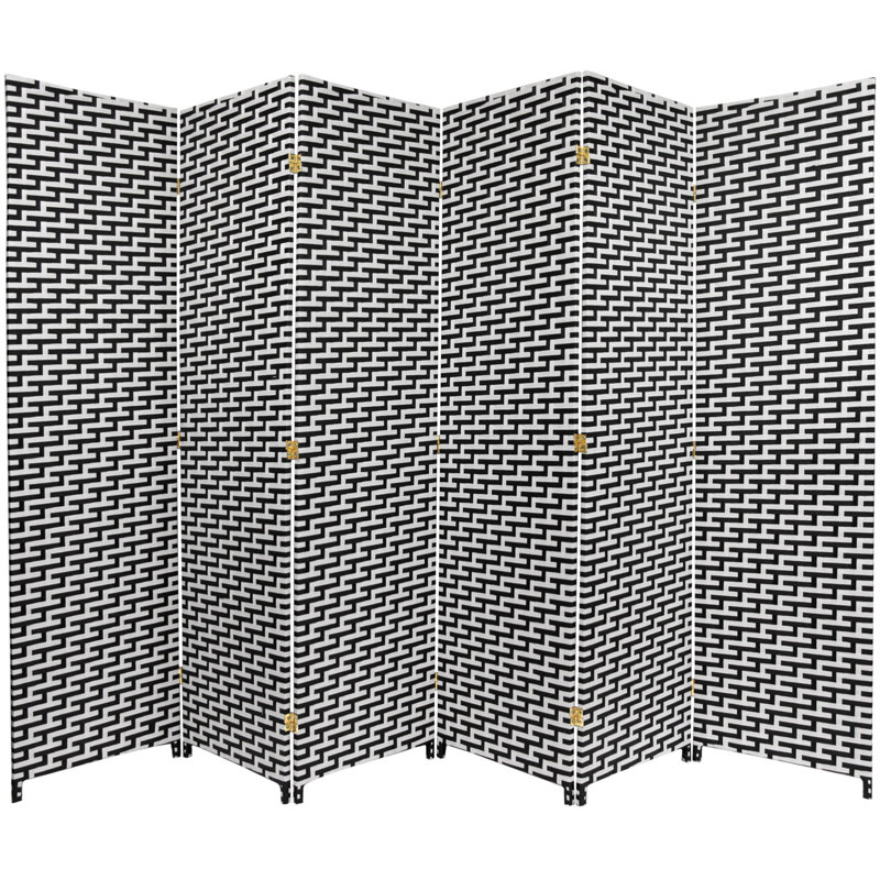 Cloison pliante Willson, 6, Noir / blanc