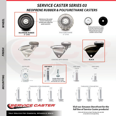 Grip Neck Stem Caster