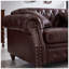 Living Room Chesterfield Sofa with Classic Tufted Design and Storage, Faux Leather Upholstery for Elegant Comfort