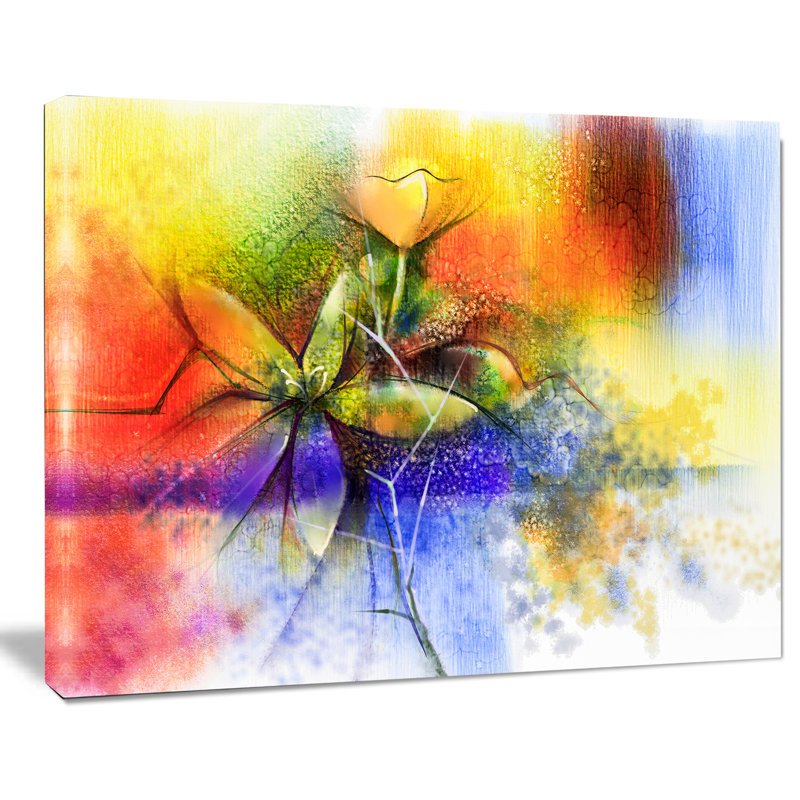 « abstract color », fleur de fleur, impression sur toile tendue, H 8 po x l 12 po x P 1 po