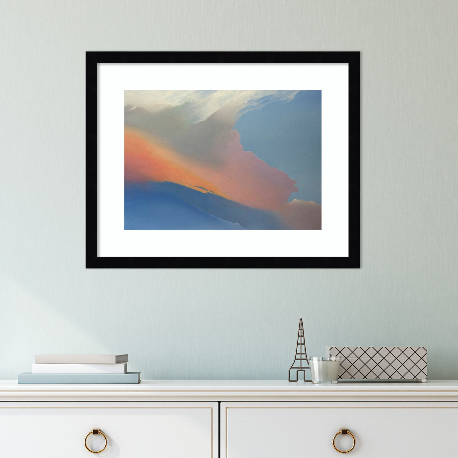 Gulfstream by Cap Pannell, White Framed Paper, 26.12" H x 33.12" W x 0.88" D