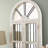 Louise Arch Wood Window Pane Farmhouse Wall Mirror