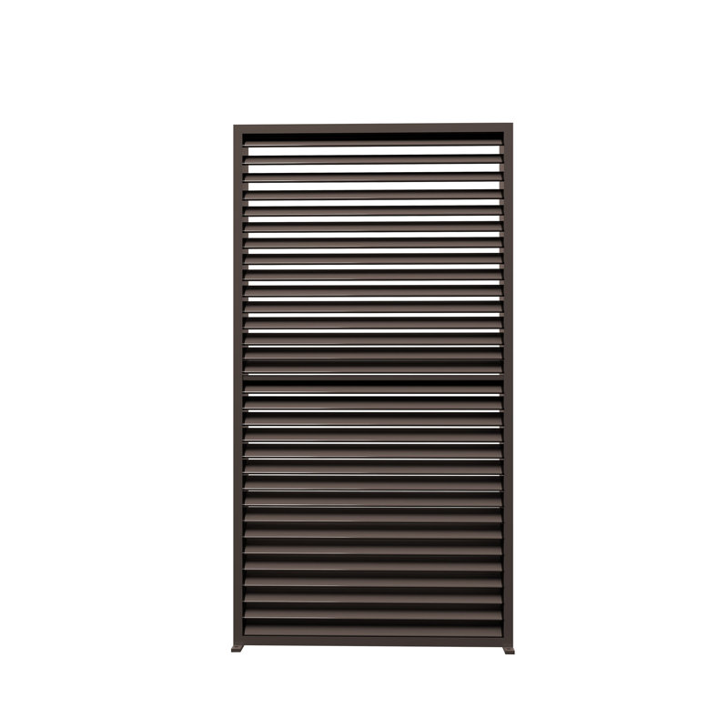 Volet mauve à fixation murale en aluminium pour pergola à persiennes, bronze, H 89,25 po x l 40,75 po x P 1,97 po