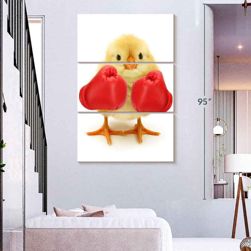 Ketti Funny Boxer Chick, 74" H x 48" W