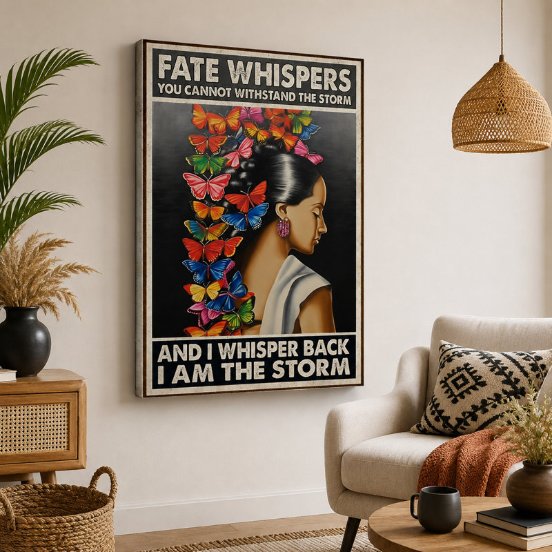 Art mural sur toile Fate Whispers I Am The Storm, L 11 po x H 14 po
