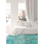 Tapis turquoise à transition de couleur 5 pi 3 po x 8 pi 10 po