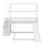 Lit superposé avec glissade, lit maison avec glissade pour chambre à coucher-127326408