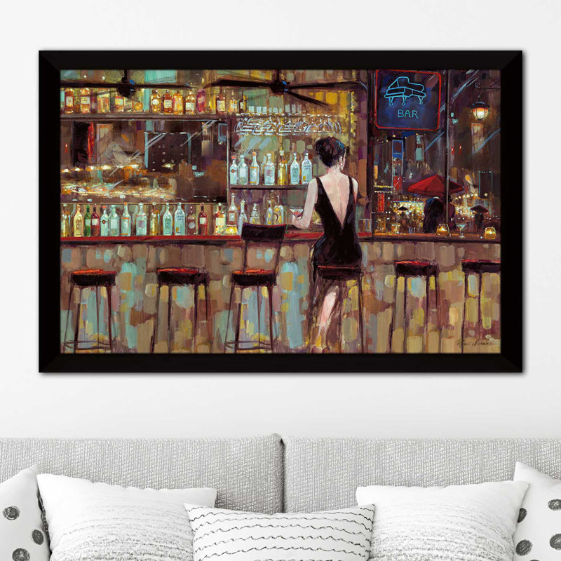 «Elegant in Black» par Ruane Manning - reproduction d'art encadrée, H 27,5 po x l 39,5 po x P 0,75 po