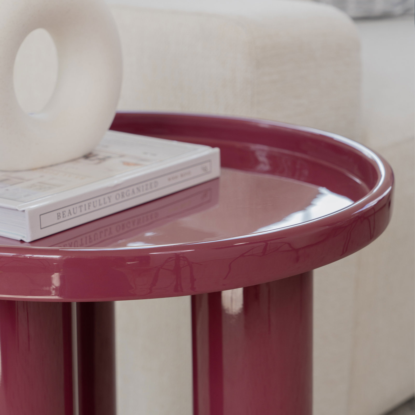 Isthia End Table, Plum