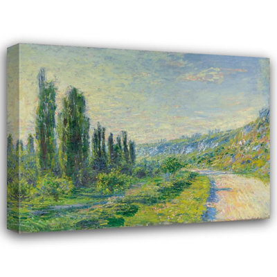 «The Road to Vétheuil» par Claude Monet - Toile tendue avec châssis