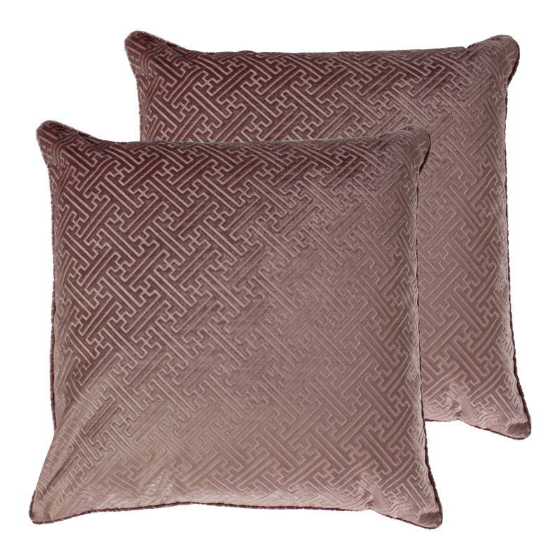 Geometric Square Throw Cushion, Blush