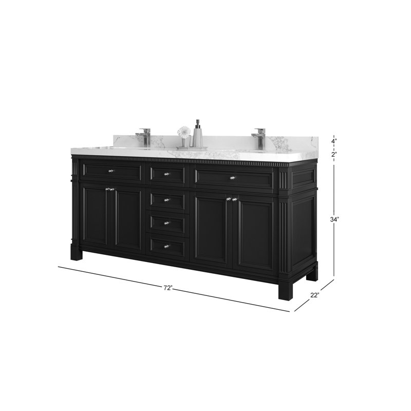 Halsey X P 22 po De salle de bain Marbre de Carrare