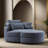 Danieal Upholstered Barrel Chair with Ottoman-404808909