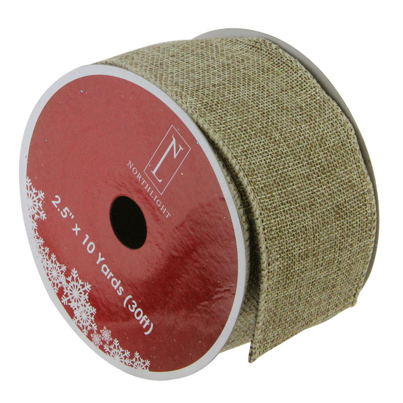 Rubans d'artisanat bruns de Noël - 2,5 po x 120 verges