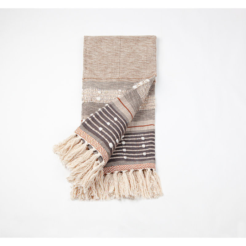 TIBA Embroidered Throw Blanket