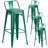 30 Inch Counter Height Chairs, Industrial Kitchen Stools with Backrest and Footrest, Metal Bar Stools for Indoor/Outdoor (Set of 4)-1227800798