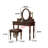 39.37"American-style solid wood brown dressing table with mirror
