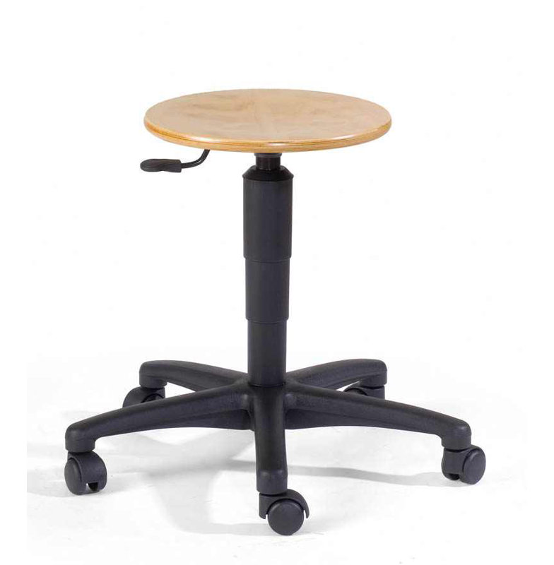 Adjustable Height Ergonomic Stool with Removable Casters/Wheels