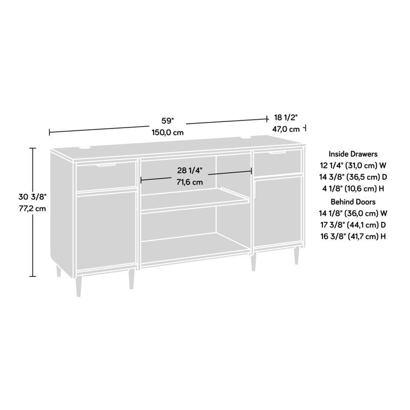Credenza, Maple Finish