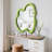Irregular Shaped Decorative Wall Mirror with Velvet-Wrapped Frame-1392982018-1392982077