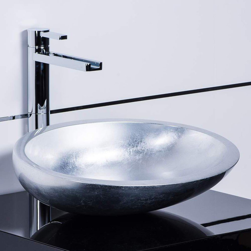 Vetro Freddo 17.13'' L Bathroom Sink, Silver