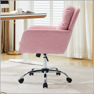 Chaise de bureau en cuir synthétique à hauteur ajustable pour plus de confort et de durabilité, convenant aux environnements domestiques et professionnels