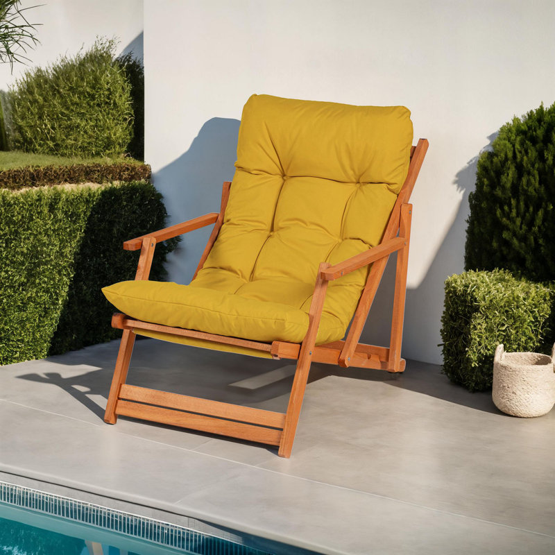 Phillippi Folding Deck Chair, Yellow