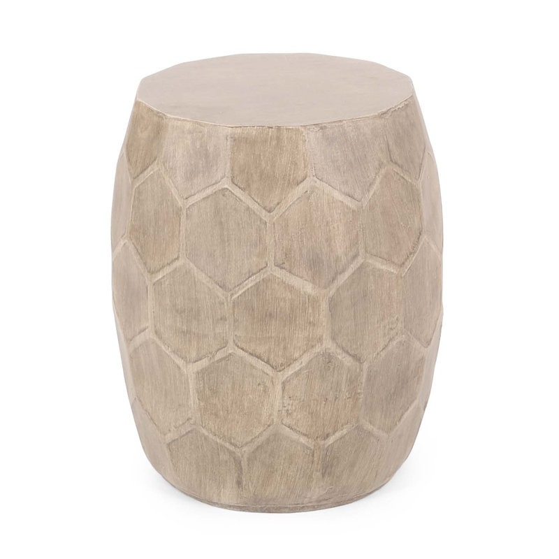 Outdoor Unique Honeycomb Pattern Side Table, Boho Design End Table, Small Accent Table