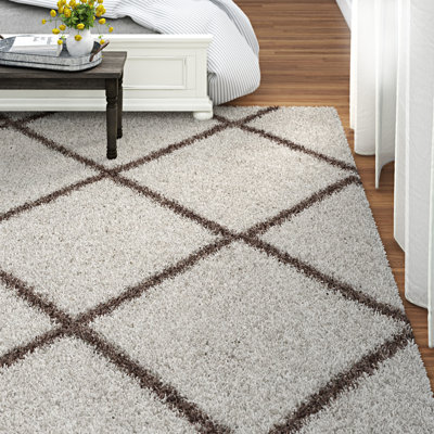 Darrold Geometric Ivory/Grey Area Rug