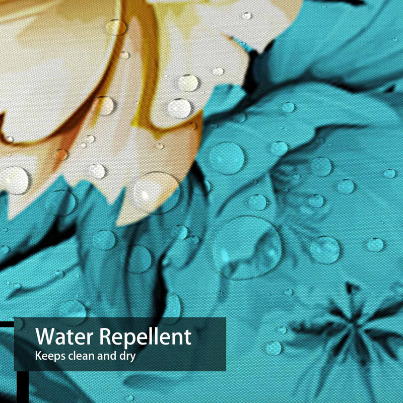 Rideau de douche imperméable à motif floral lys rose avec 12 crochets, L 72 po x l 78 po