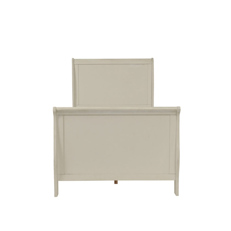 Cadre de lit 1pc moderne avec lit-bateau, Blanc, Grand lit