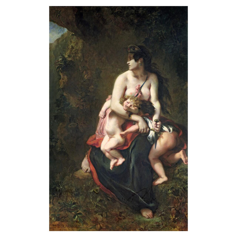 Medea par Eugène Delacroix - Estampe numérique, H 40 po x l 32 po