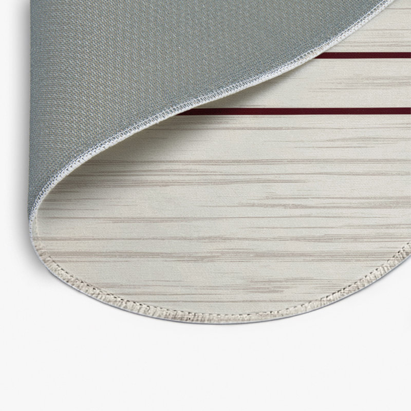 Tapis intérieur / extérieur gris HorizontalStripes, Rond 5 pi