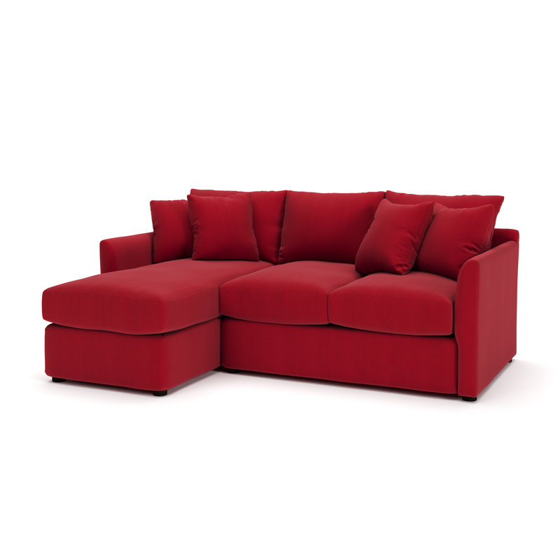Cecelia Upholstered Sectional, Left Hand Facing, Bayou Flame Canvas