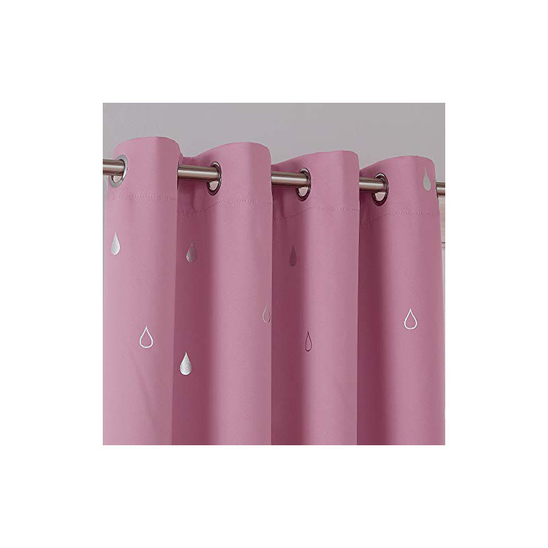 Paire de rideaux occultant en polyester Geatches, L 52 po x L 72 po