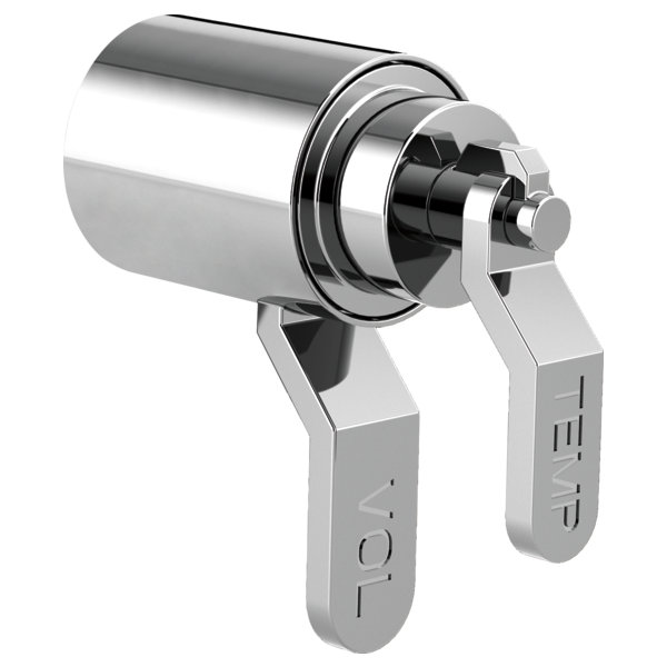 Litze Thermostatic Shower Faucet with TempAssure, Polished Chrome, Industrial Lever