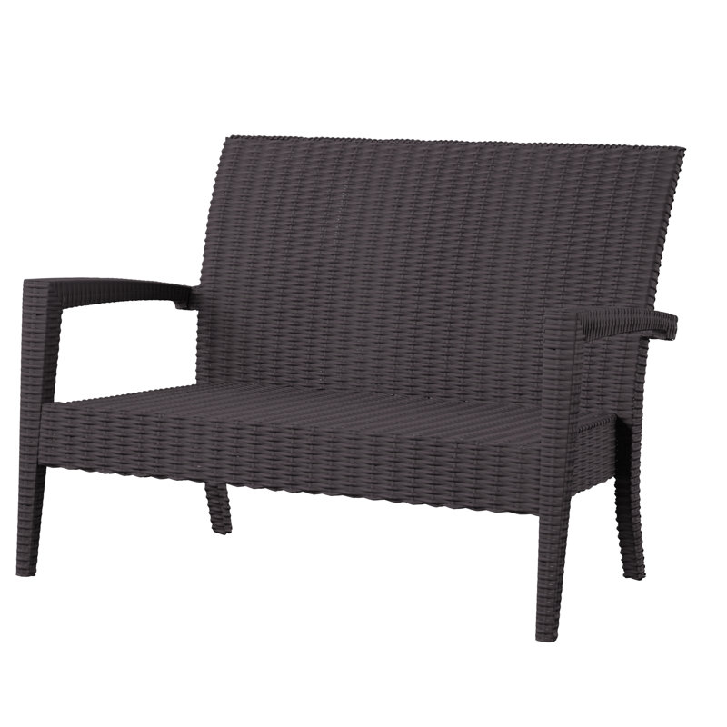 Schroder 50'' Wide Loveseat with Sunbrella® Cushions, Brown