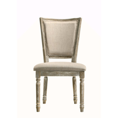 Gabrian Two-Tone Fabric Reclaimed Side Chair (Set Of 2)