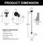 Luminaire suspendu encastré 1 lumière Agnella (paquet de 3)-106956966