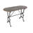Crestline Gray Metal Console Table with Distressed Accents 45" x 18" x 29"