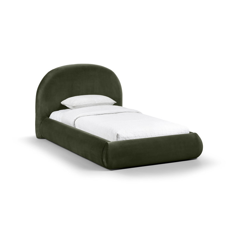 Lit tapissier Kat, Lit simple, Vert