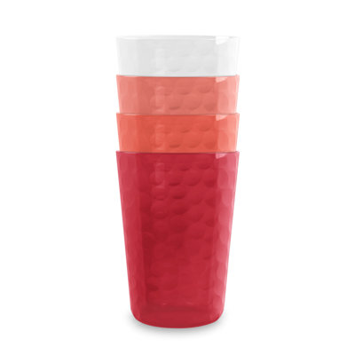 Verre à jus martelé, ensemble de 4